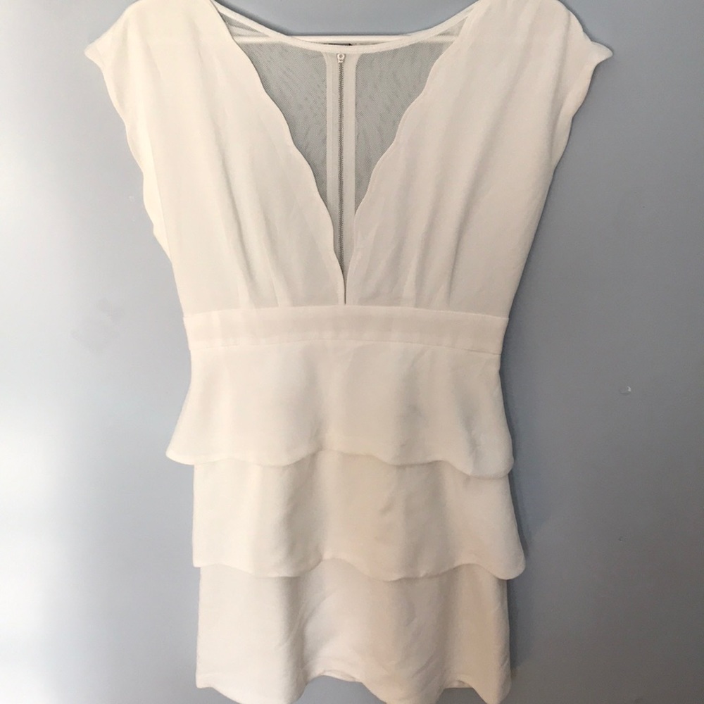 Vitage Style White Layer Cut Out Dress